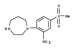 1-[4-(甲基磺?；?-2-硝基苯基]-1,4-二氮雜烷結(jié)構(gòu)式_849035-89-8結(jié)構(gòu)式