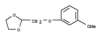 2-(3-甲氧基苯氧基甲基)-[1,3]二氧戊環(huán)結(jié)構(gòu)式_850348-86-6結(jié)構(gòu)式