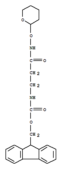 N-(2H-3,4,5,6-四氫吡喃-2-基氧基)-3-[(芴-9-基甲氧基)羰基氨基]丙酰胺結(jié)構(gòu)式_850349-60-9結(jié)構(gòu)式