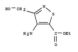 4-氨基-3-(羥基甲基)異噻唑-5-羧酸乙酯結(jié)構(gòu)式_85195-22-8結(jié)構(gòu)式