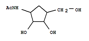 N-[2,3-二羥基-4-(羥基甲基)環(huán)戊基]-乙酰胺結(jié)構(gòu)式_856328-53-5結(jié)構(gòu)式