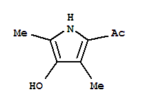 (9ci)-1-(4-羥基-3,5-二甲基-1H-吡咯-2-基)-乙酮結(jié)構(gòu)式_85708-06-1結(jié)構(gòu)式