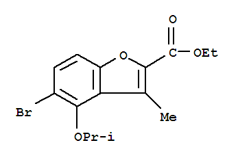5-溴-4-異丙氧基-3-甲基苯并呋喃-2-羧酸乙酯結(jié)構(gòu)式_857081-69-7結(jié)構(gòu)式