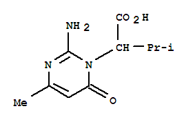 (5CI)-2-氨基--alpha--異丙基-4-甲基-6-氧代-1(6H)-嘧啶乙酸結(jié)構(gòu)式_857409-62-2結(jié)構(gòu)式