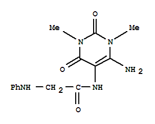 Uracil, 6-amino-5-(2-anilinoacetamido)-1,3-dimethyl- (5ci)Structure,857474-92-1Structure Uracil, 6-amino-5-(2-anilinoacetamido)-1,3-dimethyl- (5ci) Structure,857474-92-1Structure