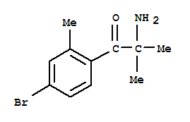 2-氨基-1-(4-溴-2-甲基苯基)-2-甲基-1-丙酮結(jié)構(gòu)式_857732-03-7結(jié)構(gòu)式