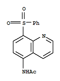 (4CI)-5-乙酰氨基-8-(苯基磺?；?-喹啉結(jié)構(gòu)式_858277-12-0結(jié)構(gòu)式