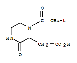(R,s)-4-boc-3-羧基甲基-哌嗪-2-酮結(jié)構(gòu)式_863307-54-4結(jié)構(gòu)式