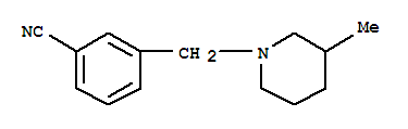 3-[(3-甲基-1-哌啶基)甲基]苯甲腈結(jié)構(gòu)式_864685-02-9結(jié)構(gòu)式