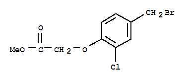 2-(4-(溴甲基)-2-氯苯氧基)乙酸甲酯結(jié)構(gòu)式_864685-36-9結(jié)構(gòu)式