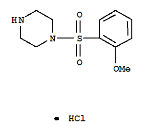 4-(2-甲氧基-苯磺?；?-哌嗪鹽酸鹽結(jié)構(gòu)式_864759-55-7結(jié)構(gòu)式