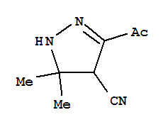 (9ci)-3-乙?；?4,5-二氫-5,5-二甲基-1H-吡唑-4-甲腈結(jié)構(gòu)式_86556-93-6結(jié)構(gòu)式