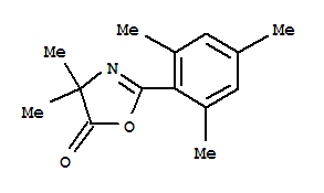 4,4-二甲基-2-(2,4,6-三甲基苯基)-5(4H)-噁唑酮結(jié)構(gòu)式_86951-77-1結(jié)構(gòu)式