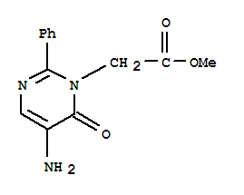 5-氨基-6-氧代-2-苯基-1(6h)-嘧啶乙酸甲酯結(jié)構(gòu)式_873673-51-9結(jié)構(gòu)式