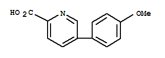 5-(4-甲氧基苯基)吡啶甲酸結(jié)構(gòu)式_87789-69-3結(jié)構(gòu)式