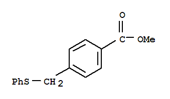 4-[(苯基硫代)甲基]苯甲酸甲酯結(jié)構(gòu)式_88393-07-1結(jié)構(gòu)式