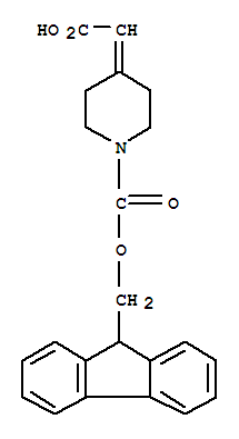 1-Fmoc-4-羧基亞甲基哌啶結(jié)構(gòu)式_885274-82-8結(jié)構(gòu)式
