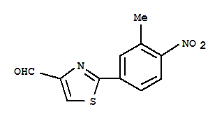 2-(3-甲基-4-硝基苯基)-噻唑-4-甲醛結(jié)構(gòu)式_885278-90-0結(jié)構(gòu)式