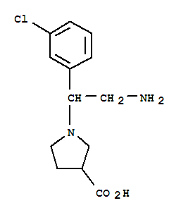 1-[2-氨基-1-(3-氯苯基)-乙基]-吡咯烷-3-羧酸結構式_886363-92-4結構式