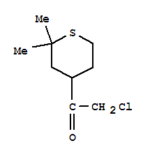 (9ci)-2-氯-1-(四氫-2,2-二甲基-2H-硫代吡喃-4-基)-乙酮結(jié)構(gòu)式_88653-80-9結(jié)構(gòu)式