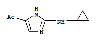 (9ci)-1-[2-(環(huán)丙基氨基)-1H-咪唑-4-基]-乙酮結(jié)構(gòu)式_88723-24-4結(jié)構(gòu)式