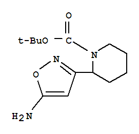2-(5-氨基-3-異噁唑)-哌啶-1-羧酸叔丁酯結(jié)構(gòu)式_887586-34-7結(jié)構(gòu)式