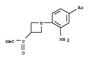 1-(4-乙?；?2-氨基苯基)-氮雜丁烷-3-羧酸甲酯結(jié)構(gòu)式_887596-08-9結(jié)構(gòu)式