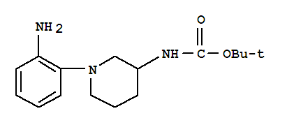 1-(2-氨基苯基)-哌啶-3-氨基甲酸叔丁酯結(jié)構(gòu)式_889948-98-5結(jié)構(gòu)式