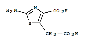 2-氨基-5-(羧基甲基)-1,3-噻唑-4-羧酸氫溴酸結(jié)構(gòu)式_89640-87-9結(jié)構(gòu)式