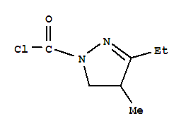 (9ci)-3-乙基-4,5-二氫-4-甲基-1H-吡唑-1-羰酰氯結(jié)構(gòu)式_89662-71-5結(jié)構(gòu)式