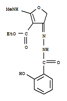 (9ci)-4,5-二氫-4-[(2-羥基苯甲?；?亞肼基]-2-(甲基氨基)-3-呋喃羧酸乙酯結(jié)構(gòu)式_909768-70-3結(jié)構(gòu)式