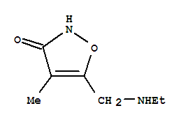 (9ci)-5-[(乙基氨基)甲基]-4-甲基-3(2H)-異噁唑酮結(jié)構(gòu)式_91305-13-4結(jié)構(gòu)式