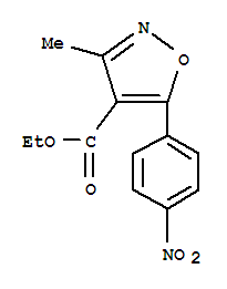 3-甲基-5-(4-硝基苯基)-4-異噁唑羧酸乙酯結(jié)構(gòu)式_91956-02-4結(jié)構(gòu)式