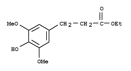 3-(4-羥基-3,5-二甲氧基苯基)丙酸乙酯結(jié)構(gòu)式_92157-61-4結(jié)構(gòu)式