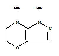 1,5,6,7-四氫-1,7-二甲基-吡唑并[4,3-b][1,4]噁嗪結(jié)構(gòu)式_92615-77-5結(jié)構(gòu)式