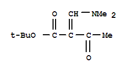 (E)-叔丁基 2-((二甲基氨基)亞甲基)-3-氧代丁酸酯結(jié)構(gòu)式_93552-74-0結(jié)構(gòu)式
