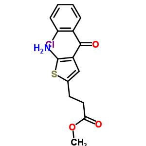 2-氨基-3-(2-氯苯甲?；?-5-(2-羰基甲氧基乙基)噻吩結(jié)構(gòu)式_100827-77-8結(jié)構(gòu)式