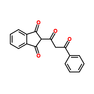 2-(1,3-二氧代-3-苯基丙基)-1H-茚-1,3(2H)-二酮結(jié)構(gòu)式_10437-95-3結(jié)構(gòu)式