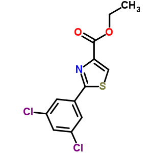 2-(3,5-二氯苯基)-1,3-噻唑-4-羧酸乙酯結(jié)構(gòu)式_132089-38-4結(jié)構(gòu)式
