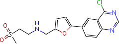 N-((5-(4-氯喹唑啉-6-基)呋喃-2-基)甲基)-2-(甲基磺?；?乙胺結(jié)構(gòu)式_1334953-75-1結(jié)構(gòu)式