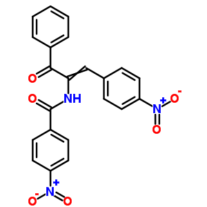 4-硝基-n-[1-(4-硝基苯基)-3-氧代-3-苯基-1-丙烯-2-基]苯甲酰胺結(jié)構(gòu)式_13866-11-0結(jié)構(gòu)式