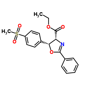 (4R-5R)-4,5-二氫-5-[4-(甲基磺?；?苯基]-2-苯基-4-噁唑羧酸乙酯結(jié)構(gòu)式_139059-00-0結(jié)構(gòu)式