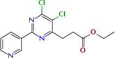 3-(5,6-二氯-2-(吡啶-3-基)嘧啶-4-基)丙酸乙酯結(jié)構(gòu)式_1416372-17-2結(jié)構(gòu)式