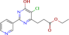 3-(5-氯-6-羥基-2-(吡啶-3-基)嘧啶-4-基)丙酸乙酯結(jié)構(gòu)式_1416374-45-2結(jié)構(gòu)式