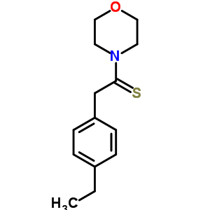 2-(4-乙基苯基)-1-(4-嗎啉)-乙烷硫酮結(jié)構(gòu)式_14182-64-0結(jié)構(gòu)式