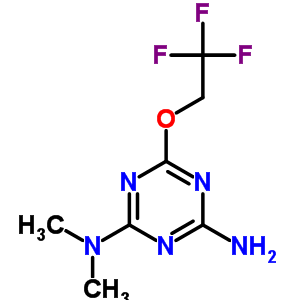 N,N-二甲基-6-(2,2,2-三氟乙氧基)1,3,5-三嗪-2,4-二胺結(jié)構(gòu)式_145963-84-4結(jié)構(gòu)式