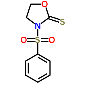 3-(苯基磺?；?-2-噁唑啉硫酮結(jié)構(gòu)式_14627-86-2結(jié)構(gòu)式