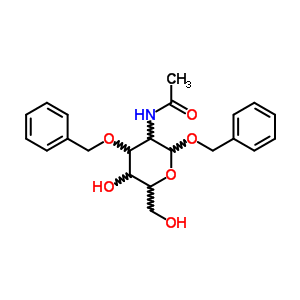1,3-O-二芐基-N-乙?；?β-D-氨基葡萄糖結(jié)構(gòu)式_14855-31-3結(jié)構(gòu)式