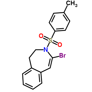 4-溴-2,3-二氫-3-[(4-甲基苯基)磺?；鵠-1H-3-苯氮雜卓結(jié)構(gòu)式_15294-66-3結(jié)構(gòu)式