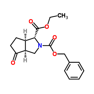 (1.Alpha.,3a.alpha.,6a.alpha.)-六氫-4-氧代-環(huán)戊并[c]吡咯-1,2(1H)-二羧酸-1-乙基2-(苯基甲基)酯結構式_158340-62-6結構式